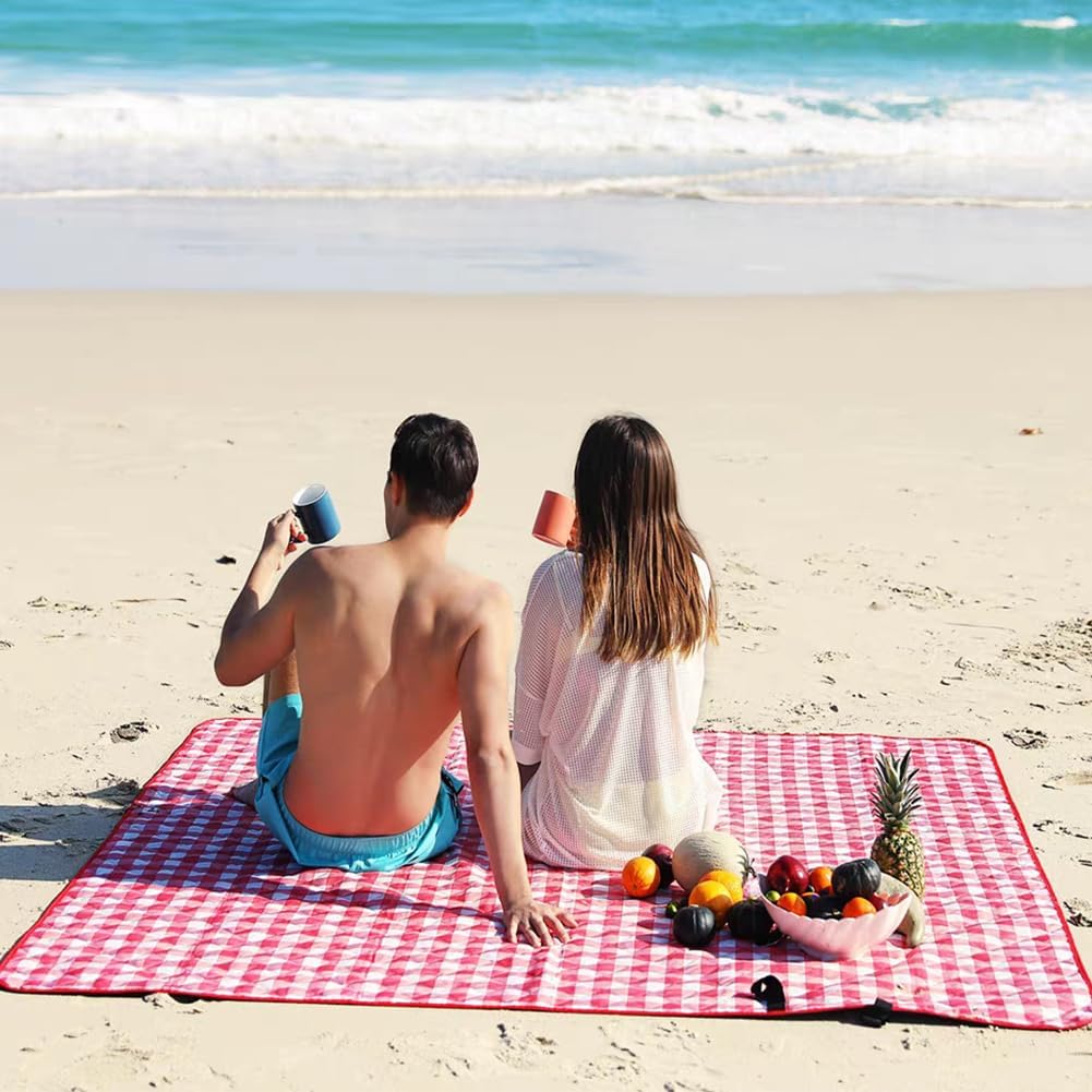 Waterproof Sandproof Picnic Mat with Tote
