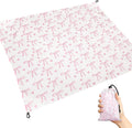 Pink Bow Pocket Compact Picnic Mat