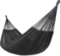 Handwoven Mayan Hammock, 10.5FT Double Camping Hammocks | Portable Outdoor Hammock, Soft Rope Family Hammock with Carry Bag, Straps, Carabiners for Outside, 550lbs Capacity, Gray