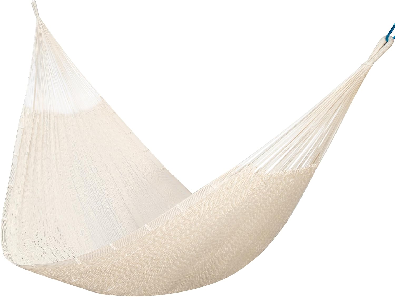 Handwoven Rope Mayan Hammock for Outside, 600 lbs Capacity | 2 Person, Portable Carrying Bag, Easy-Used Tree Straps, Carabiners, Soft Fabric, forPatio (Nature, X-Large)