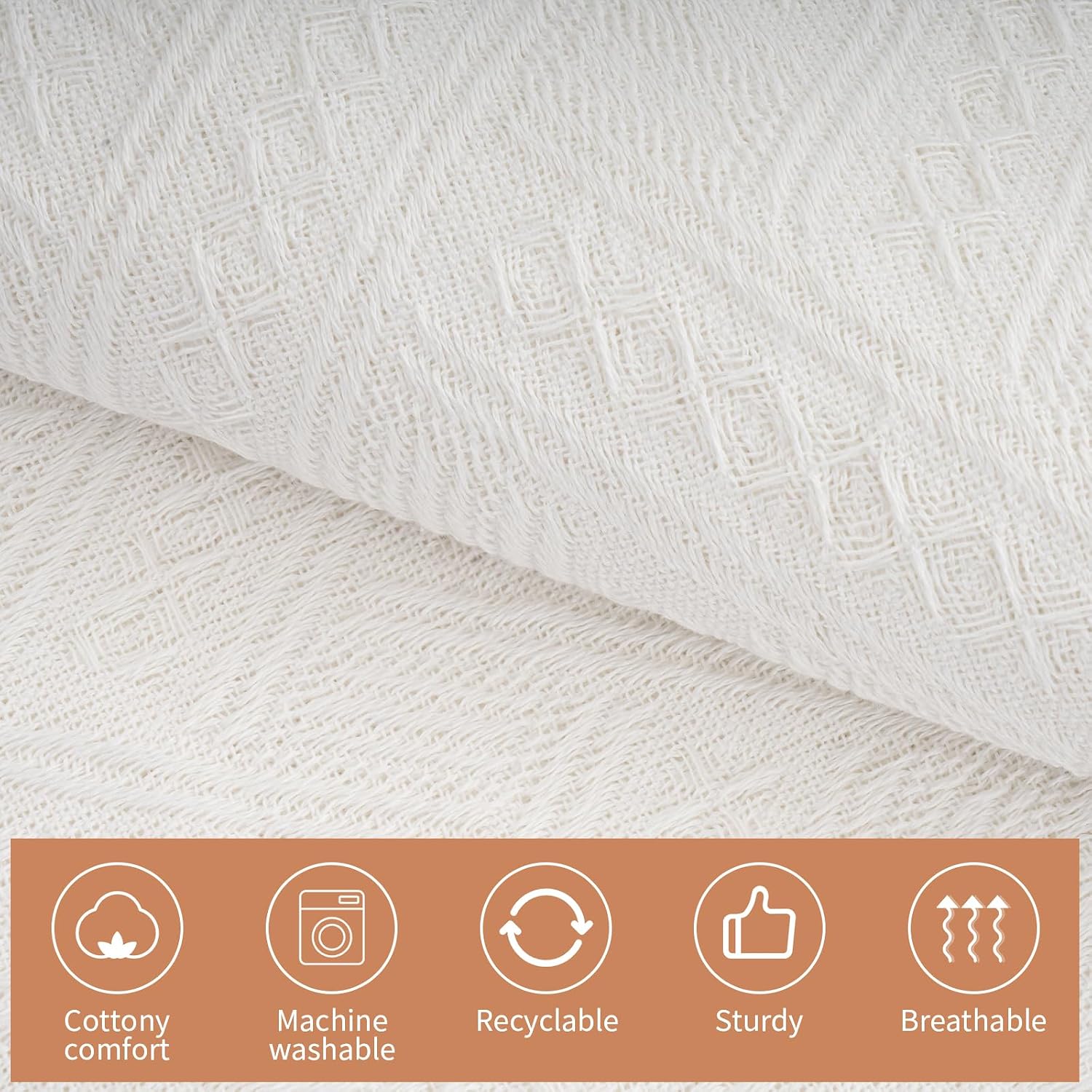 Oversized Cotton Fringe Beach Blanket