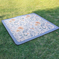 White Floral Waterproof Washable Picnic Blanket