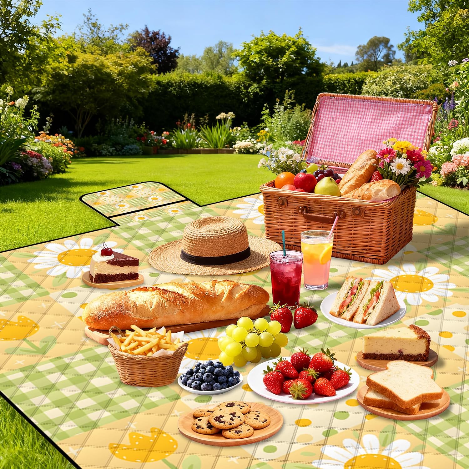 Sunflower Waterproof Picnic Blanket for Travel